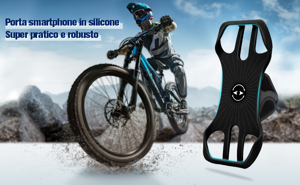Porta Cellulare Bici Universale – Supporto Smartphone 360° Rotabile e Staccabile