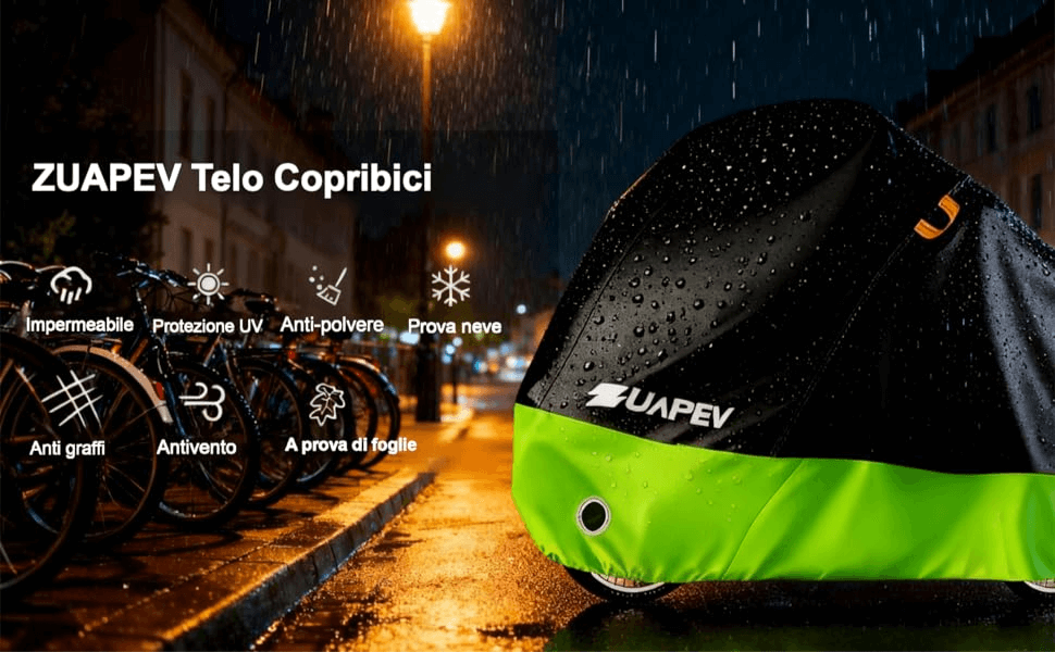 ZUAPEV Telo Copri Bicicletta da Esterno Impermeabile – Protezione Totale per la Tua Bici in Ogni Stagione